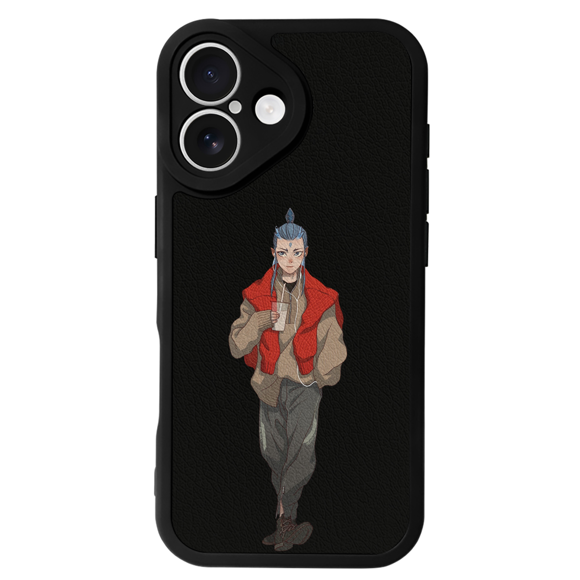 （画像用） Ne Zha 2 ナタ 魔童の大暴れ 【iPhone 16シリーズ対応】シリコンスマホケース（レザー調） 材質：シリコン